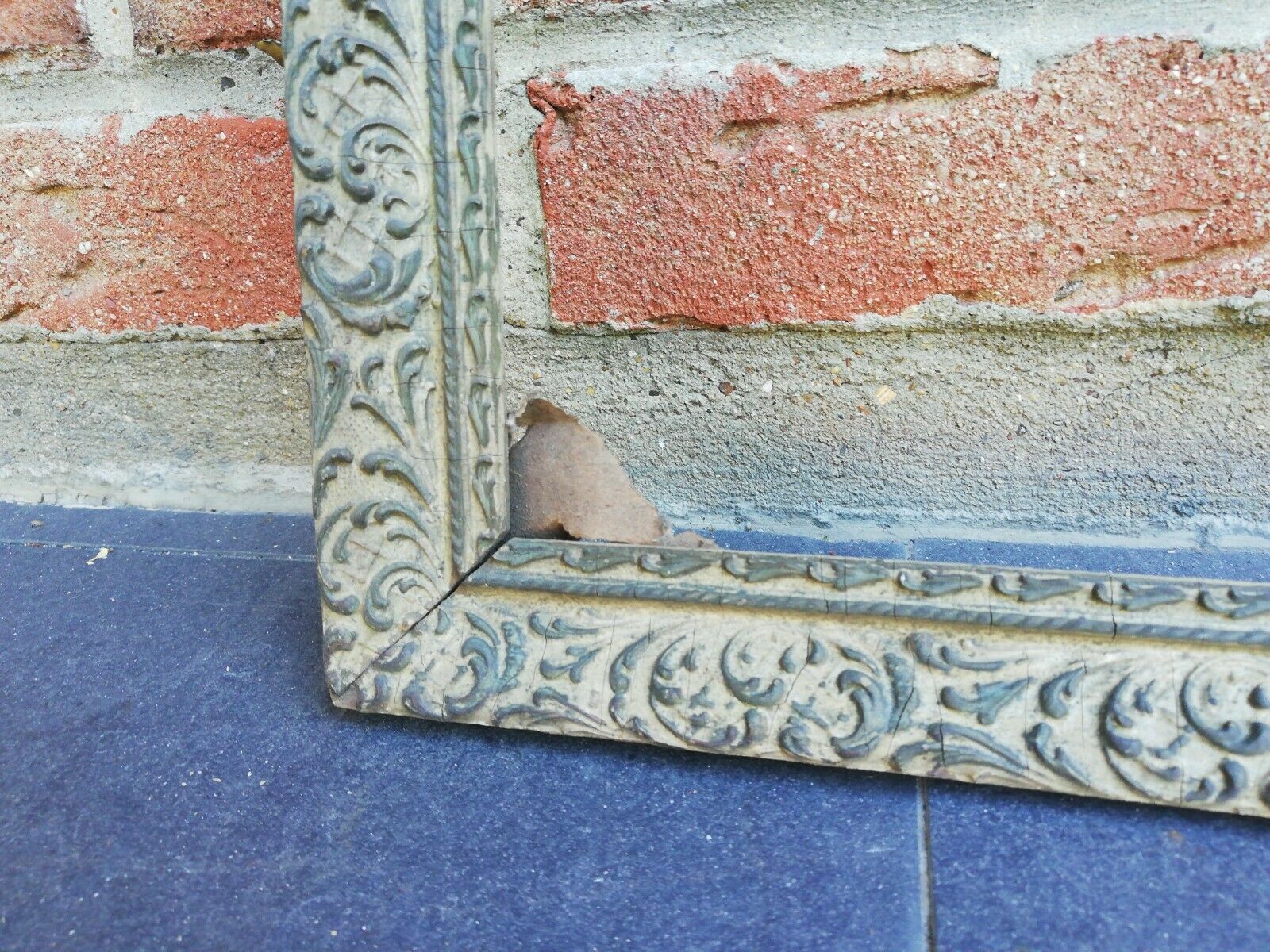 Old wooden and plaster frame