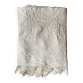 RC monogrammed trousseau sheet circa 1900.