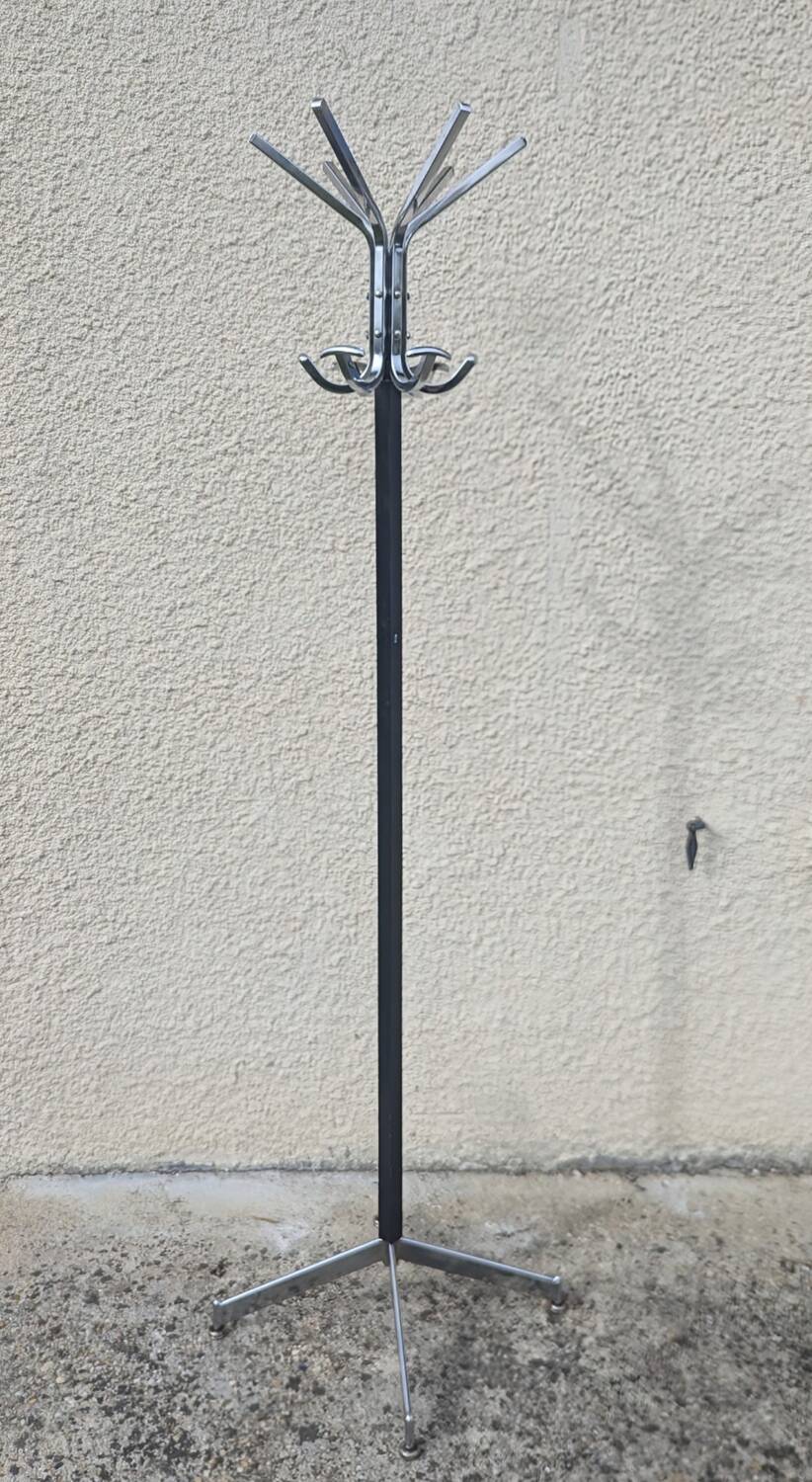 Vintage coat rack in chrome steel 60s 70s