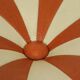 Round Vintage Pouf Orange Cream Two-Tone Skai Sixties