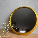 Vintage round gold mirror