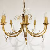 Brass pineapple chandelier, 1970s