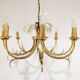 Brass pineapple chandelier, 1970s