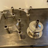 3 s22 candlesticks and 1 nagel modular base vintage 1970