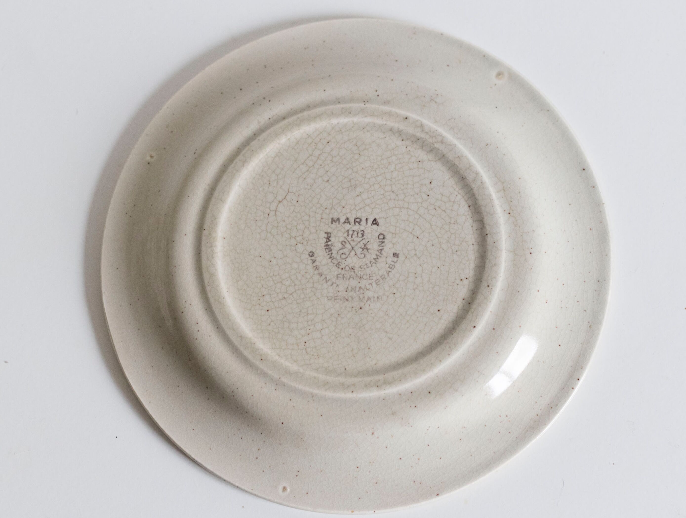 4 plates with earthenware desserts from St Amand