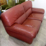 Leather sofa, 2 seats, Roche-Bobois brand