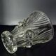 Vintage thick moulded glass/crystal vase Sculptural design Art Deco