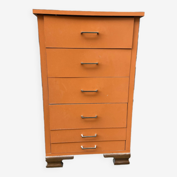 Chest of drawers wood & formica mid-century chest of drawers - 1960s