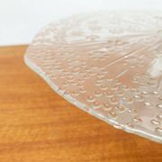 Plateau à gâteau en verre scandinave vintage