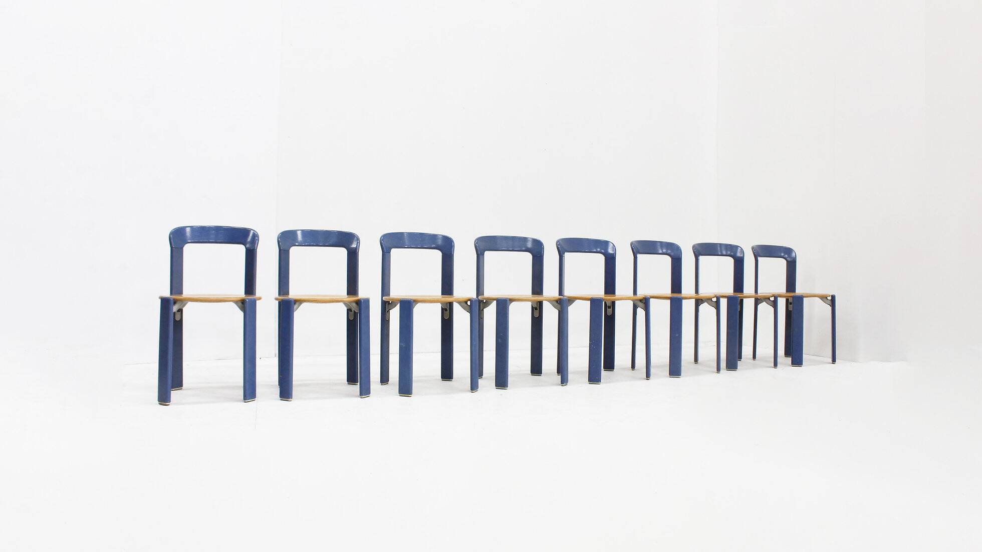 Vintage Bruno Rey dining chairs model 3300 set of 8