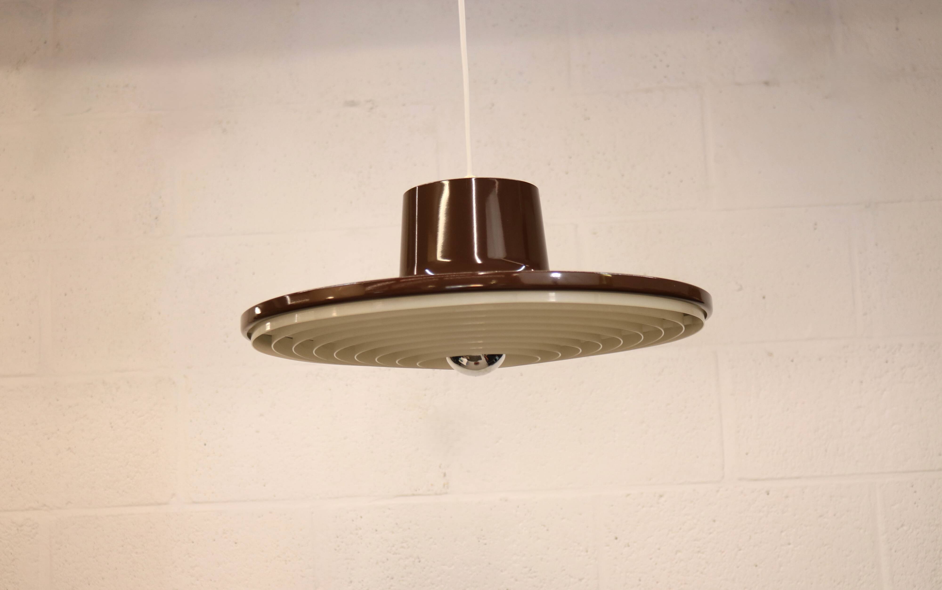 Original brown Danish design hanging lamp - *** Denmark 1970