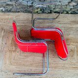 Ensemble de 4 chaises métal design italien