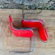 Ensemble de 4 chaises métal design italien