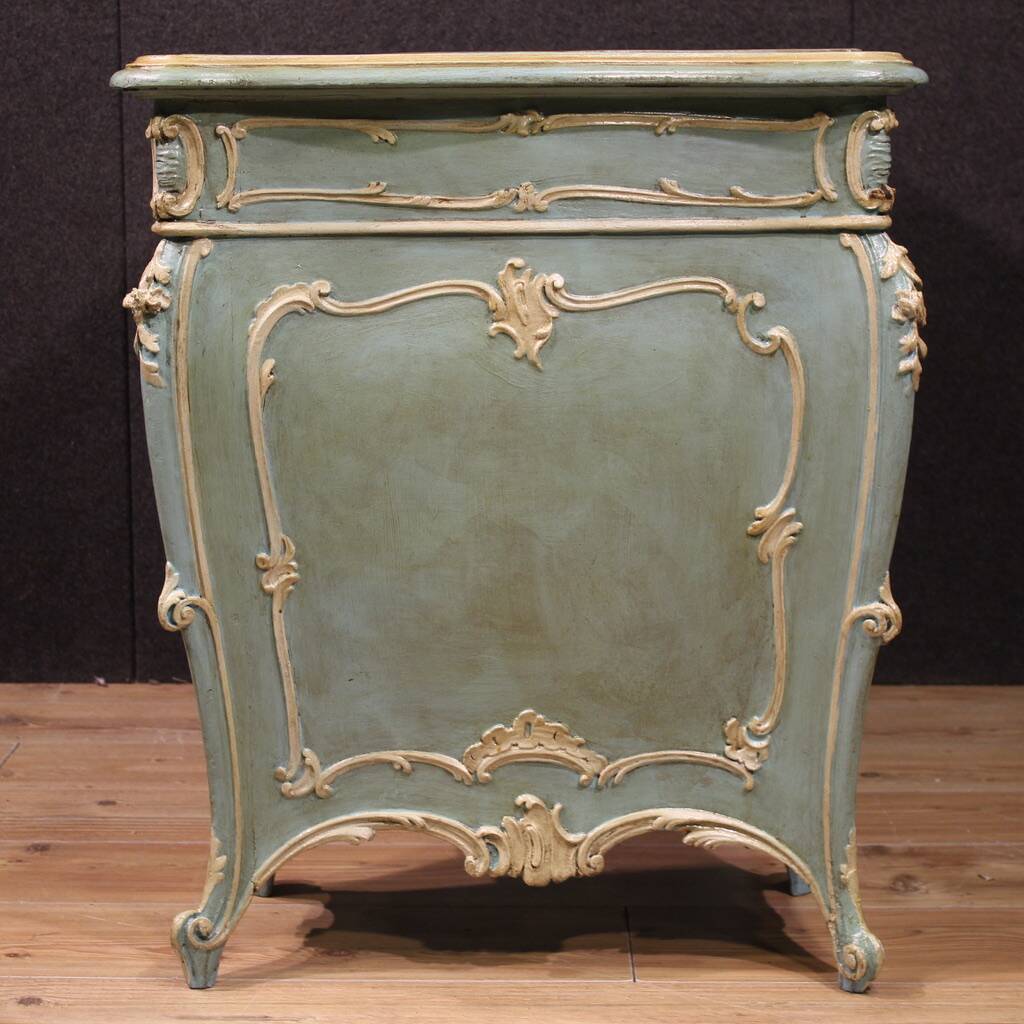 Venetian lacquered and painted writing desk from the 20th century
