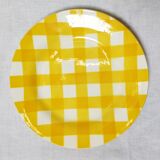 Assiettes à dessert écossais jaune Digoin