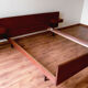 Scandinavian style bed in 140 with two integrated nightstands