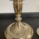Series of 3 vintage candle holders in silver metal 70s