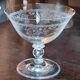 Old XL champagne glasses with chiseled decoration
