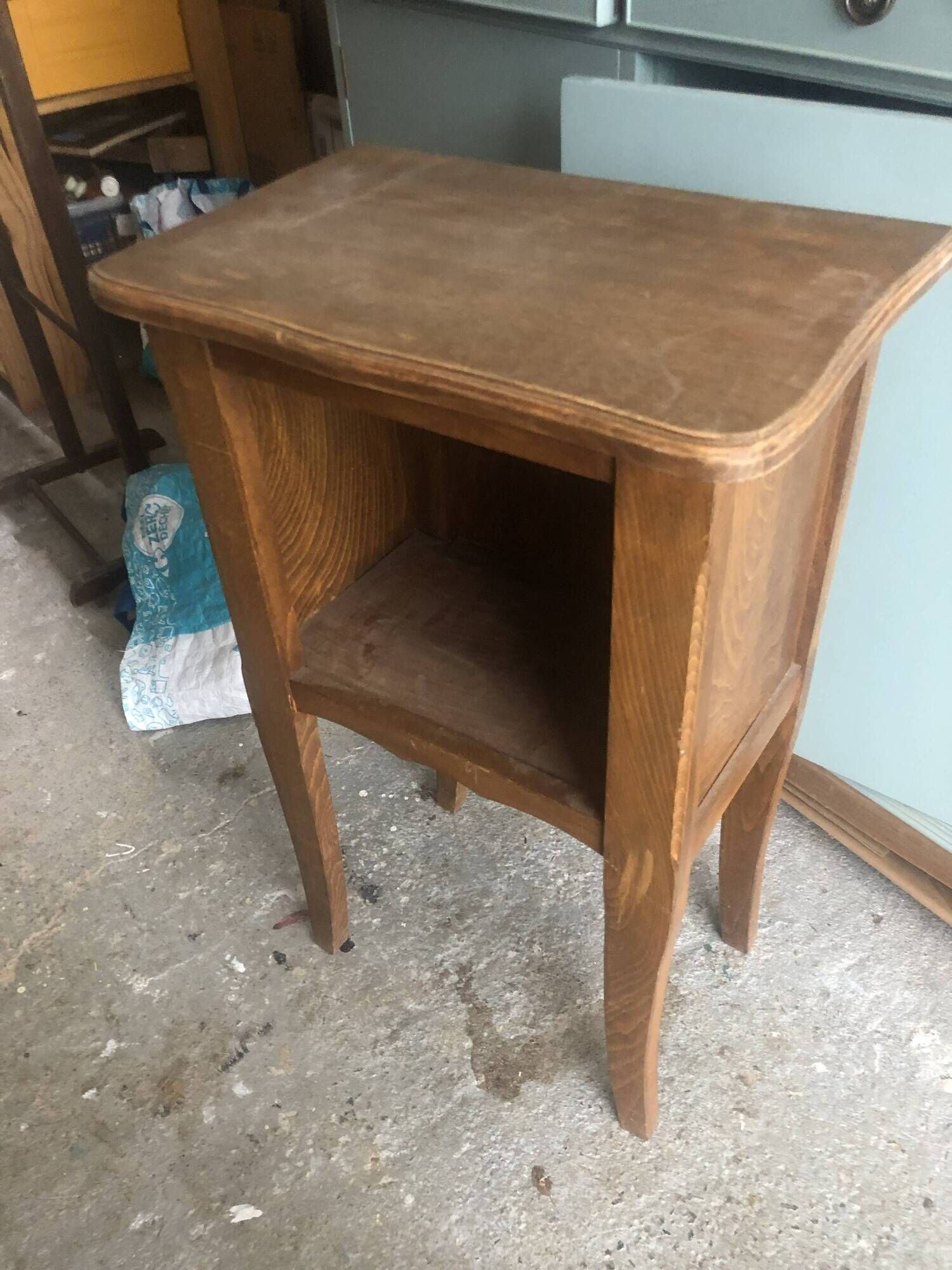 Renovated antique bedside table