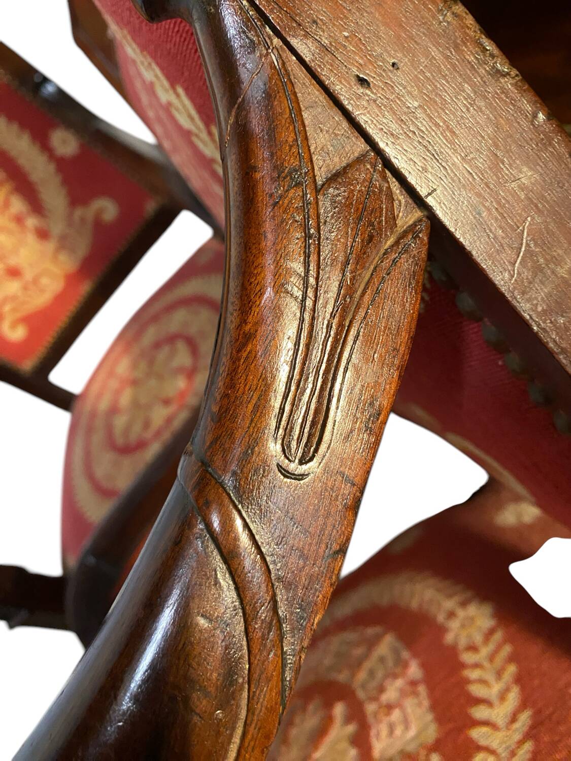 Pair of Empire Period Mahogany Armchairs and Bergère
