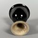 Monochrome black porcelain footed cup, 18th century China.