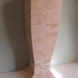 Column, Hollywood Regency style travertine pedestal, 1970s