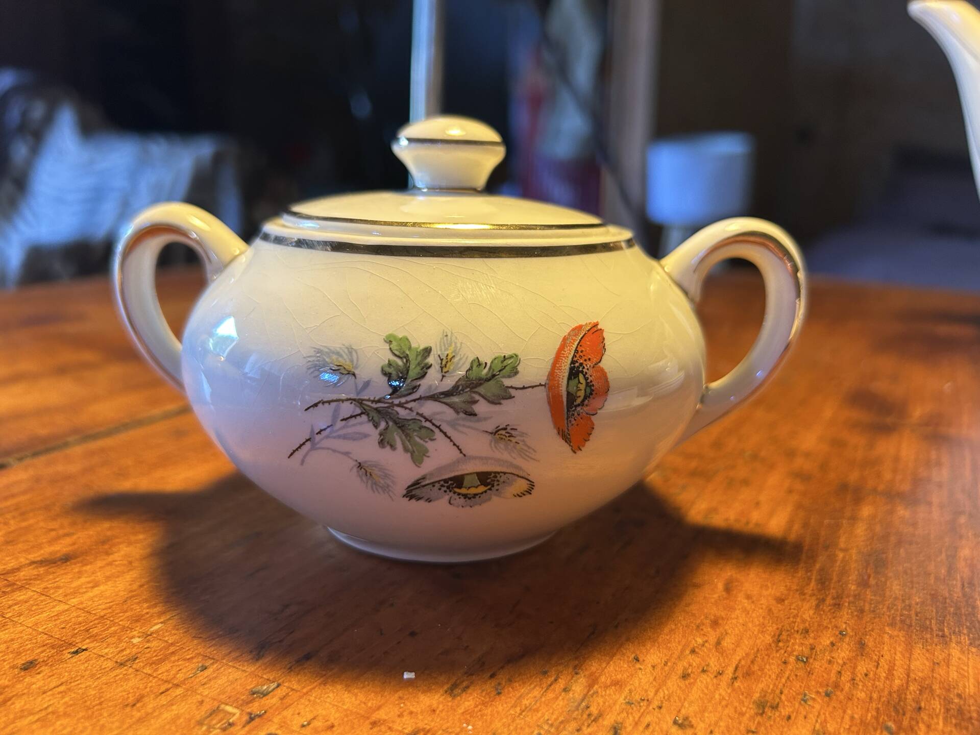 Antique tea service Céranord by Amand – 20 cups and saucers – perfect