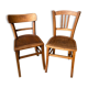 Pair of mismatched bistro chair