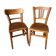 Pair of mismatched bistro chair