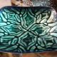 Old small empty dish enamelled copper pocket