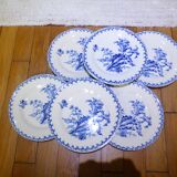 6 assiettes à dessert Gien Chardons (7)