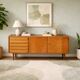 Vintage enfilade from the 1960s, 150 cm long, with 2 doors and 4 drawers.