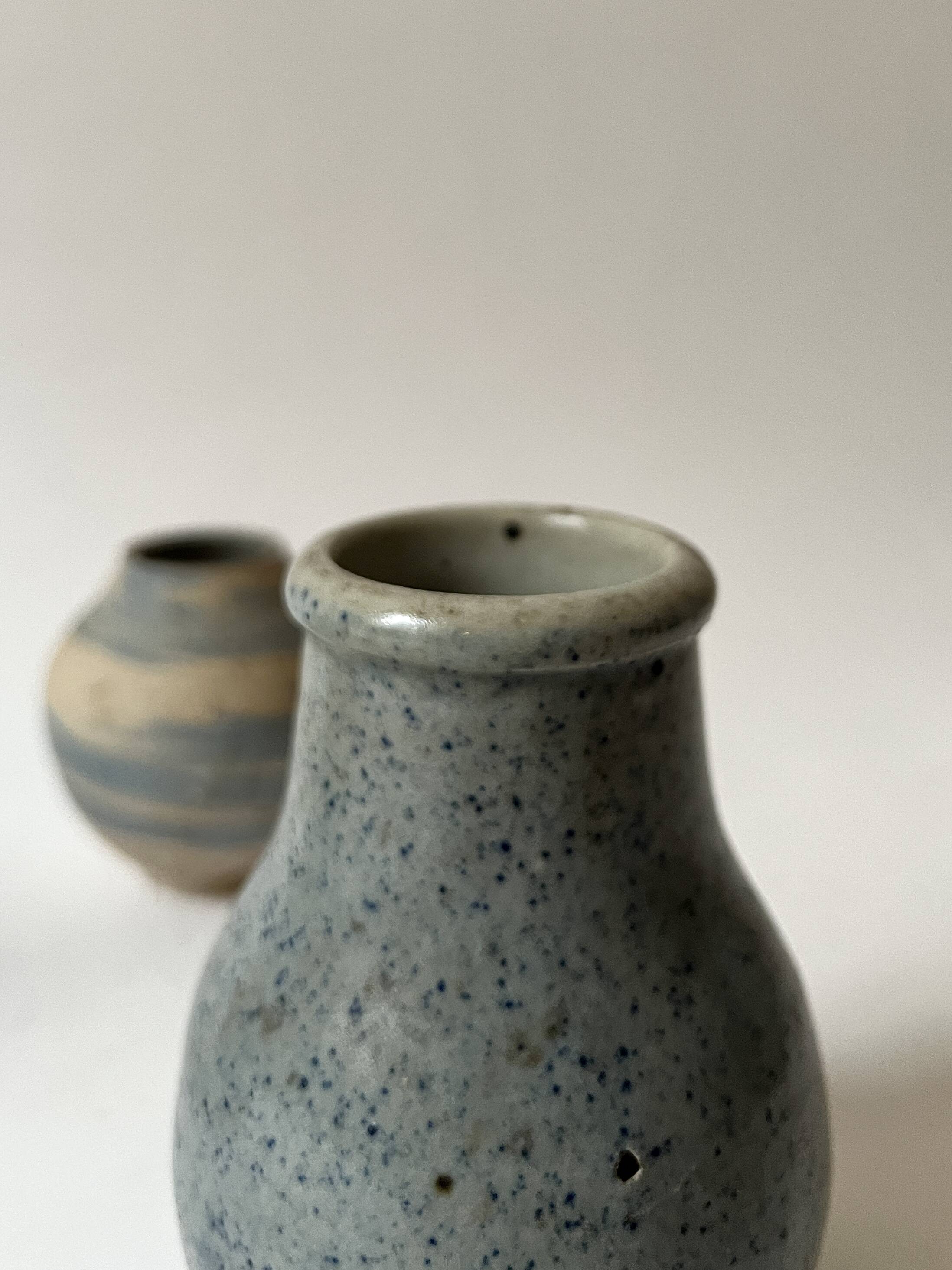 Set of 2 handmade ceramic vases
