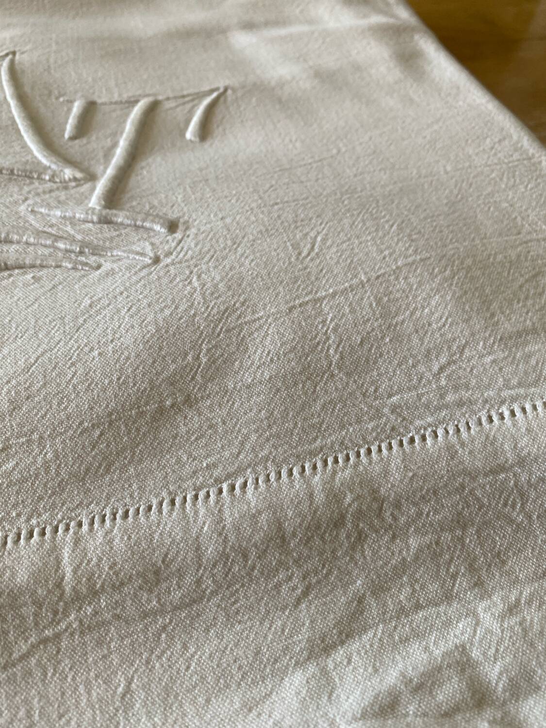 Antique JT monogrammed sheet