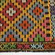 7x9 Yellow Green Handmade Wool Scandinavian Kilim Rug