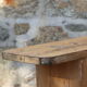 Old wooden bench patina