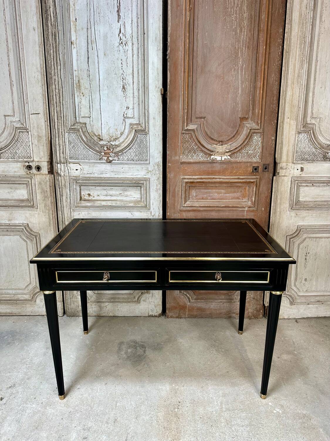 Small black Louis XVI style desk