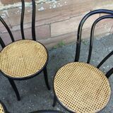 4 Viennese chairs curved wood Tuna blackened wood