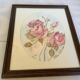 Tableau bouquet de roses aquarelle signée