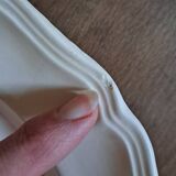 Set of 9 Sarguemines ivory soup plates