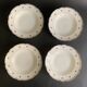 4 soup plates in Paris porcelain, "A la Reine" model, 1890, Damo