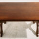 Brutalist oak dining set, set of 7.
