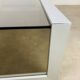 Aluminum and smoked glass coffee table, 1970s