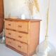 Vintage rattan chest of drawers