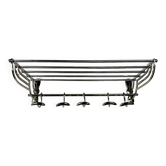 Hotel coat rack in shiny chrome aluminum long 79cm