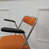Vintage orange folding chair