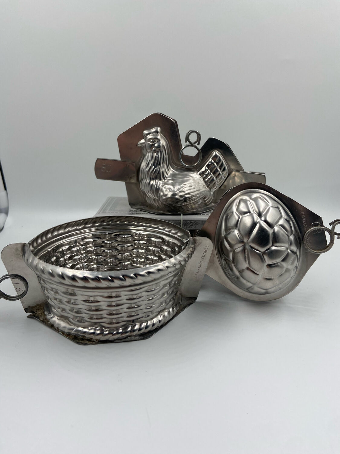 Set of three easter chocolate molds