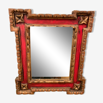 Miroir rouge néo baroque
