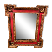 Miroir rouge néo baroque