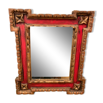 Miroir rouge néo baroque
